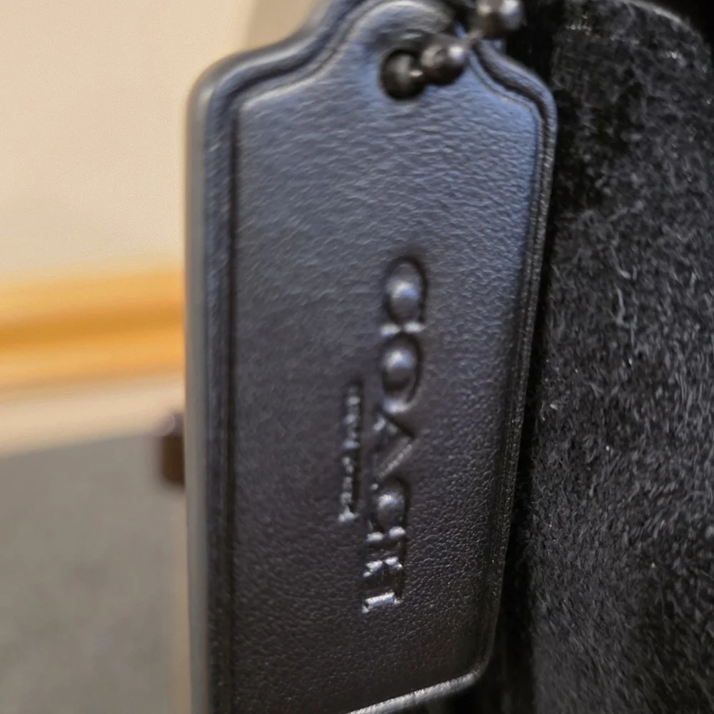 COACH FAYE CARRYALL Black  Leather & Suede Satchel. NO CALLOUTS. EUC - Picture 11 of 16
